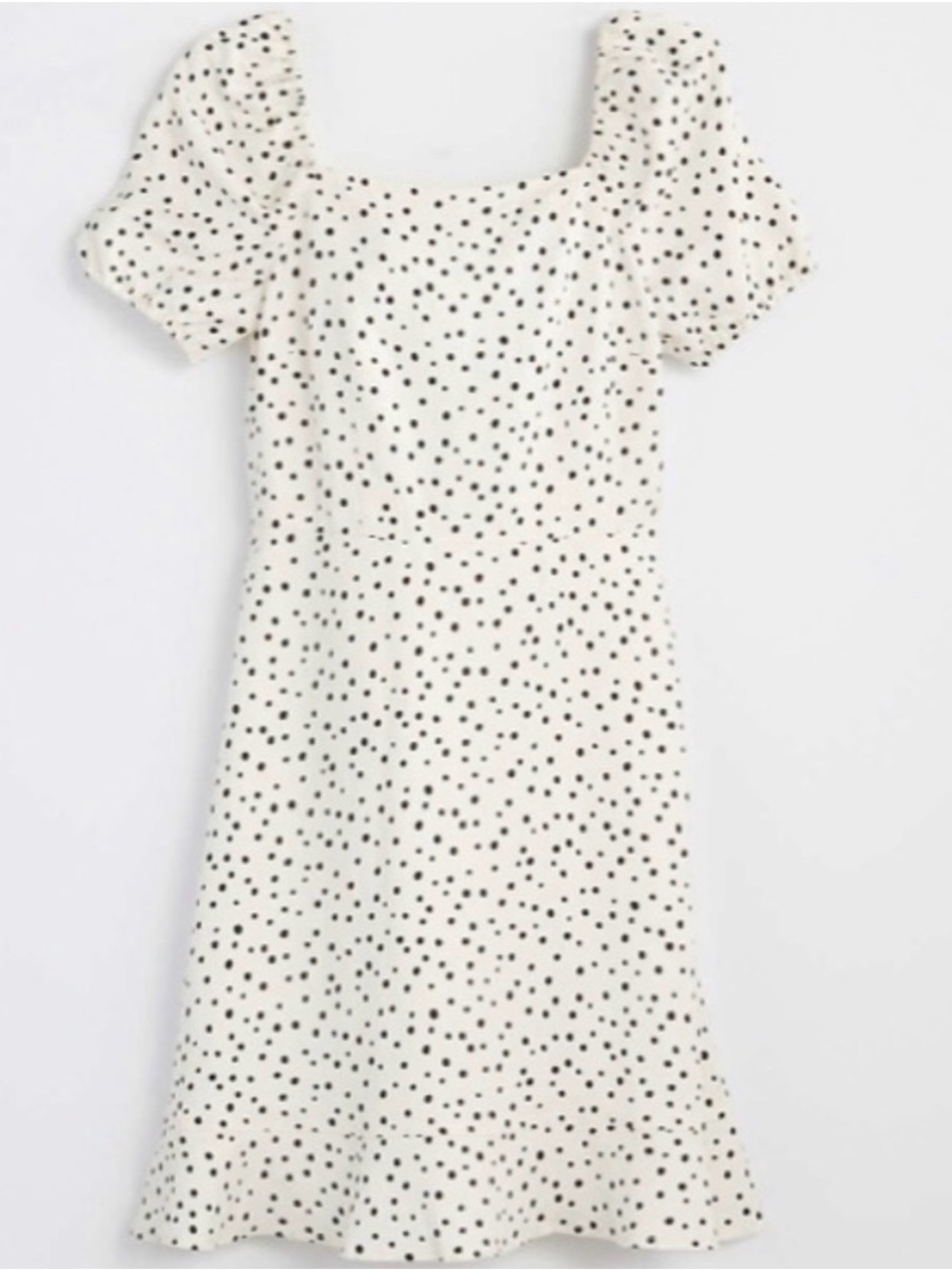 Loft Tie Back Polka Dot Flare Dress